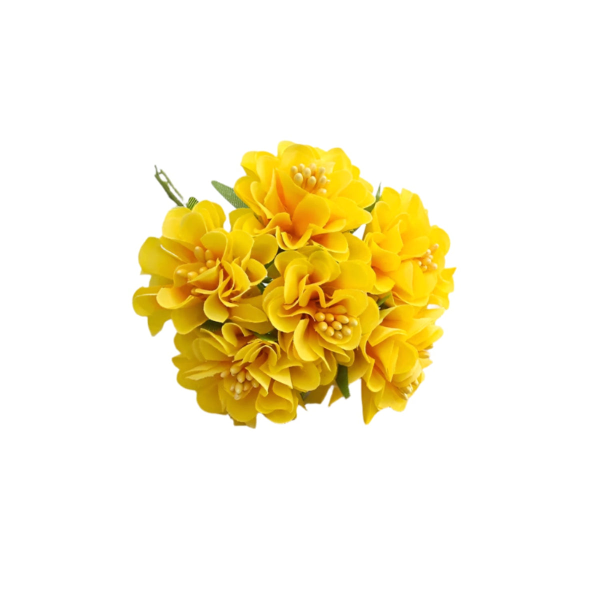 Artificial Flower Bouquet – 6pcs, 3 cm Heads, 11 cm Length