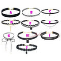 Velvet Choker Necklace Black Love Heart Star Vintage Bohemian Charm – A, B, C, D, E, F, G, H, I, J