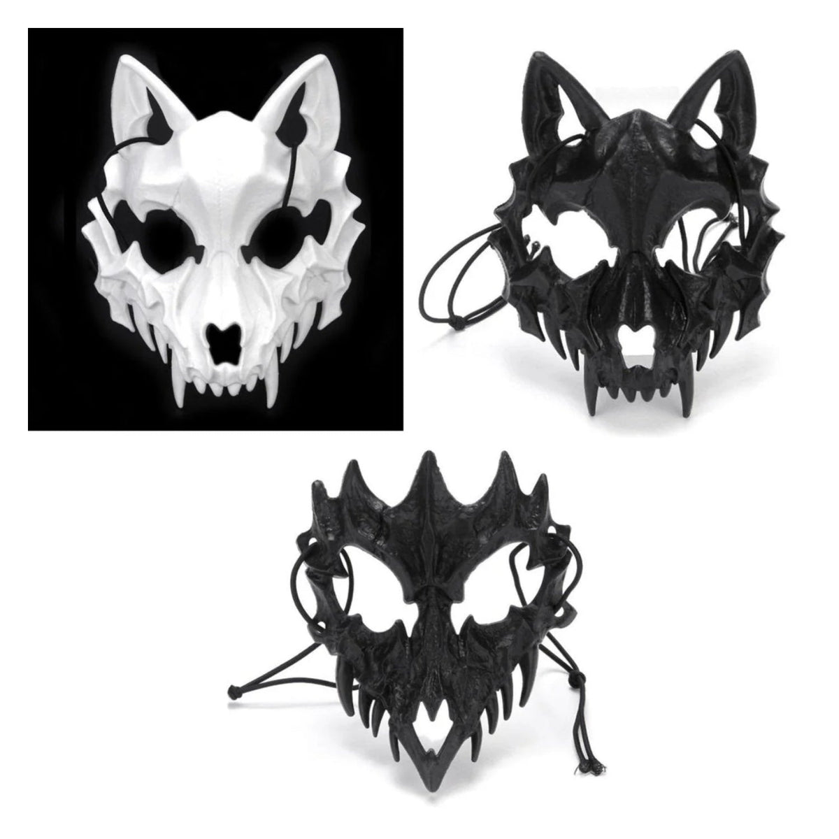 Wolf Demon Halloween Party Face Mask