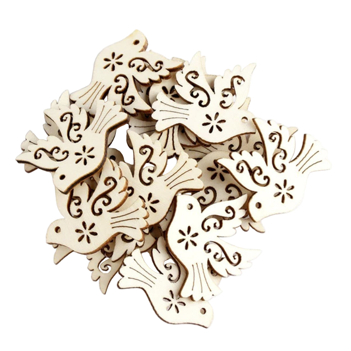 Wooden Craft Forms – Sea Creatures, Bicycles, Instruments, Birds – 10pcs Birds