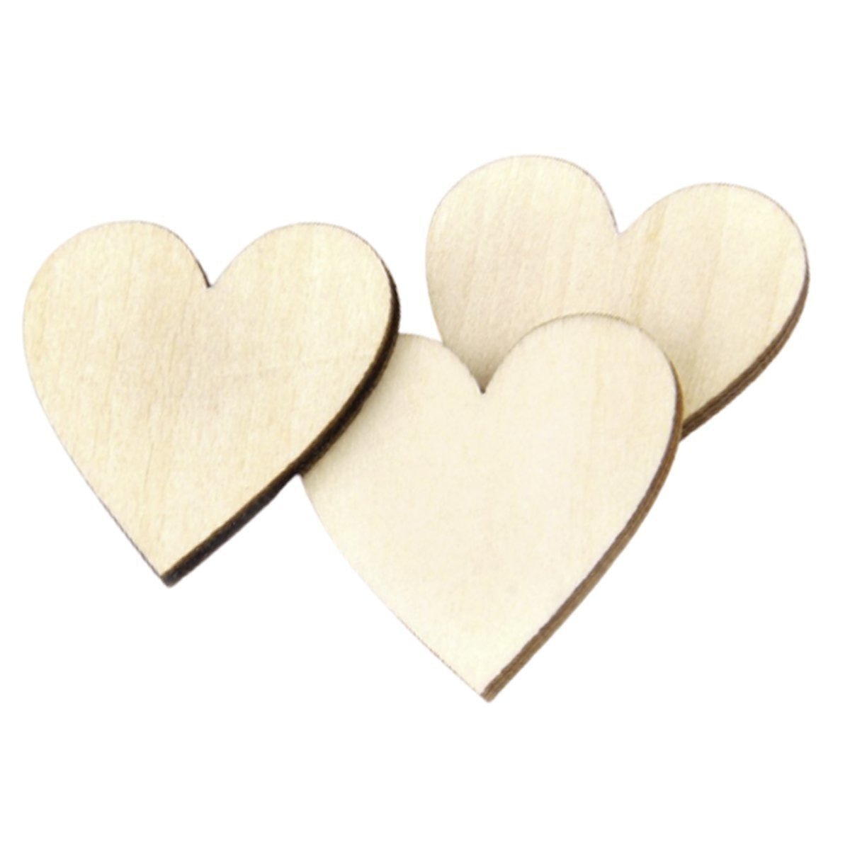 Wooden Heart Discs 10-100mm DIY Craft Set – 10mm - 200pcs, 15mm - 100pcs, 17mm - 100pcs, 20mm - 100pcs, 25mm - 50pcs, 30mm - 50pcs, 40mm - 25pcs, 50mm - 25pcs, 60mm - 25pcs, 80mm - 10pcs, 10mm - Thin - 200pcs, 20mm - Thin - 100pcs, 30mm - Thin