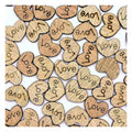 Wooden Love Hearts Confetti Table Decoration – 100 pcs