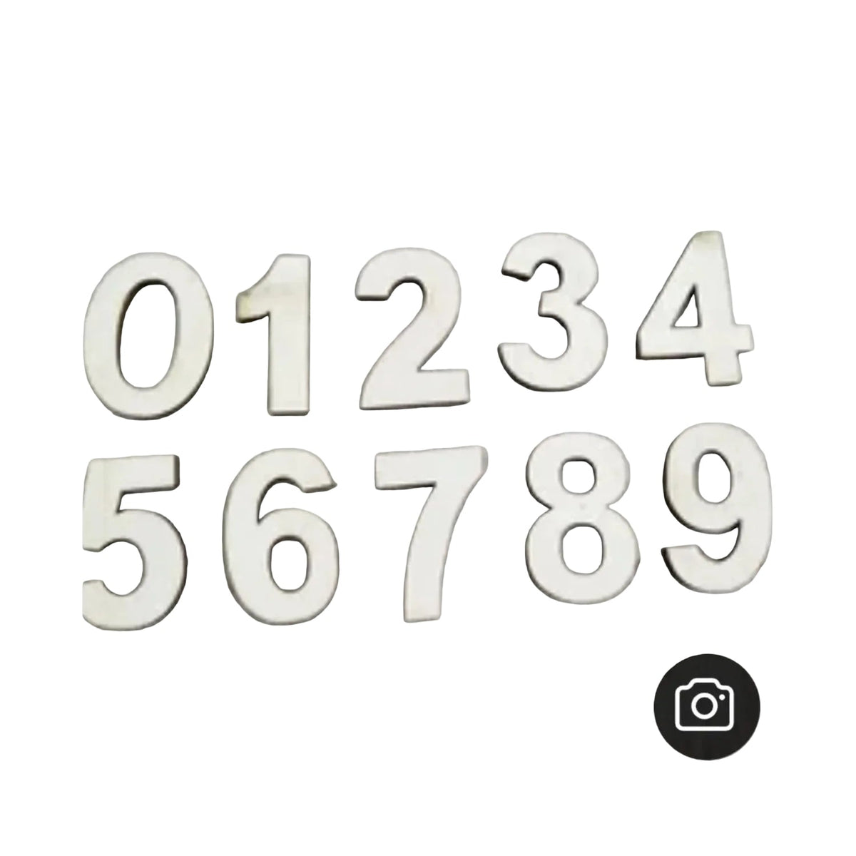 Wooden Numbers 0-9 Set 30mm Adhesive Backed