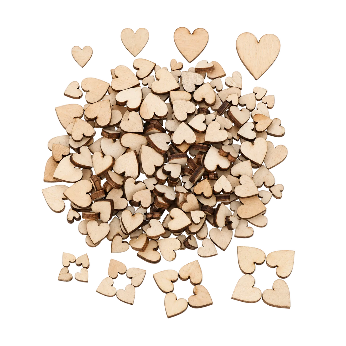 Wooden Letters Numbers and Hearts Craft Set