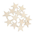 50pcs 80mm Wooden Stars Small Confetti Craft Decorations